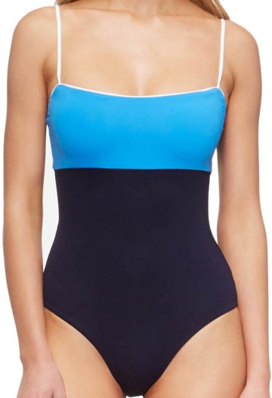 Tavik Scarlett Colorblock One-Piece Swimsuit Blue UPF50 Small